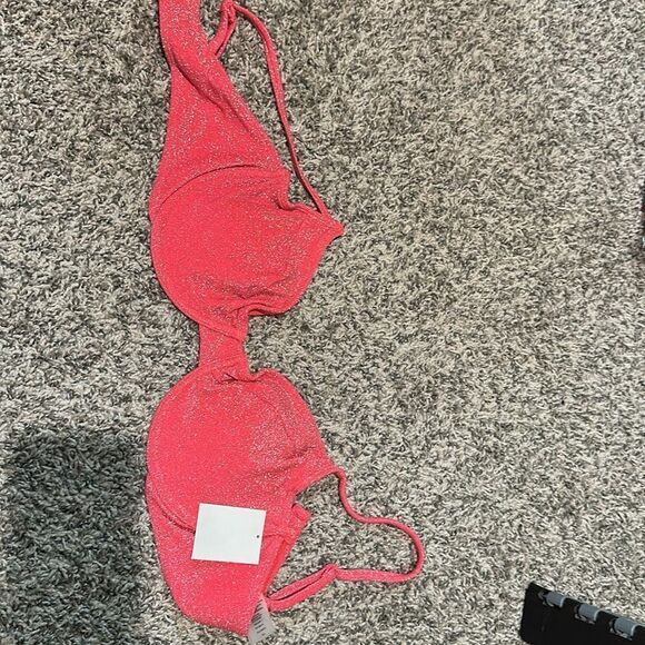 Good American NWT Sparkle Demi Top Hot Pink size 3/ Large - Picture 7 of 9